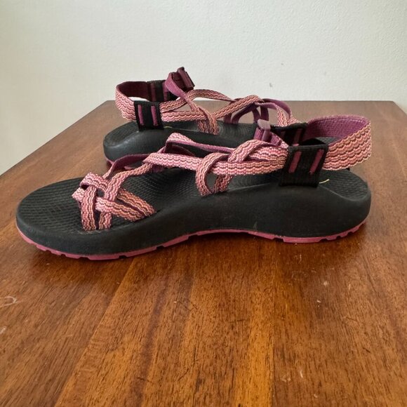 Chaco ZX/2 Sport Sandals in Pink Wave Print - Picture 2 of 10